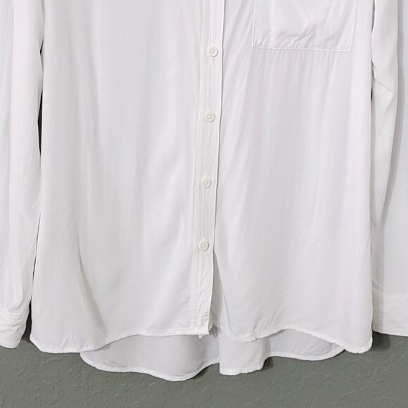 Casa Cabana Womens Long Sleeve Button Up Shirt Size L White Capsule Normcore - Picture 4 of 10